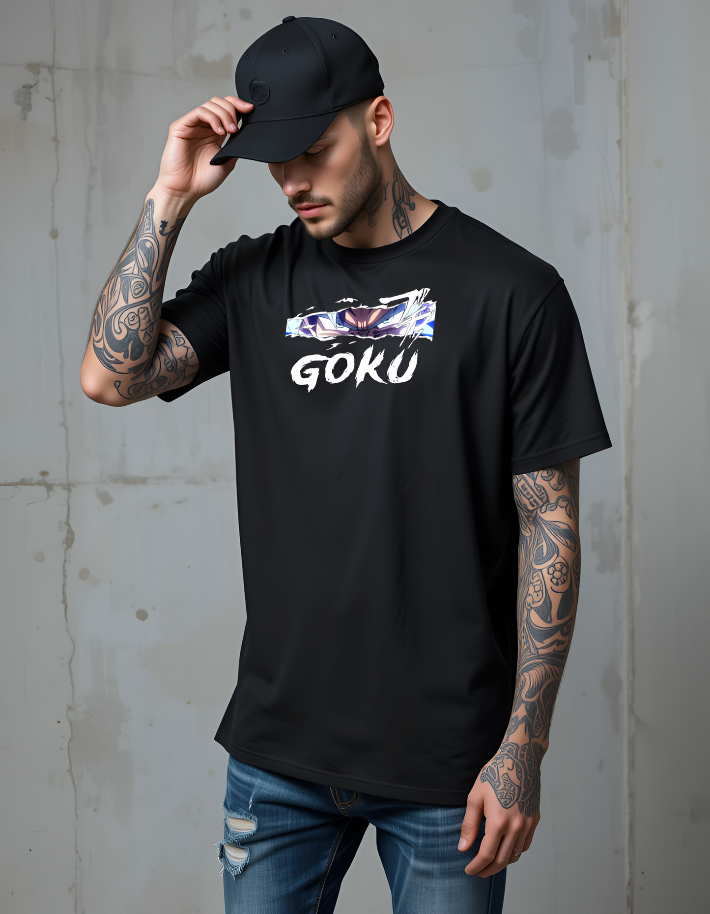 GOKU Oversized Black T-Shirt – Unleash the Saiyan Style