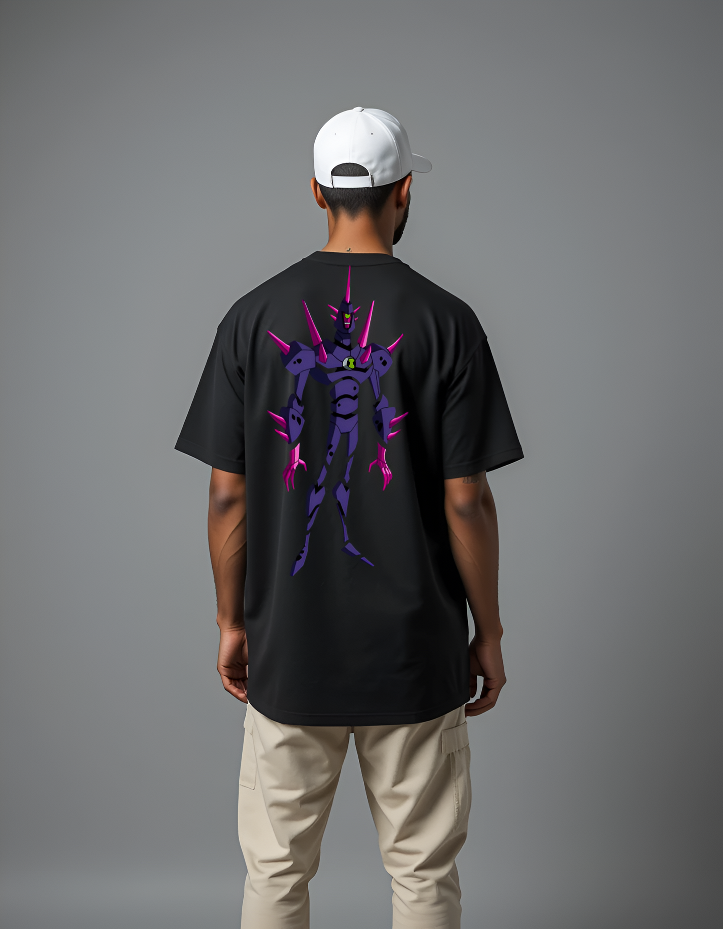BEN-10 Chromastone Oversized Black T-Shirt