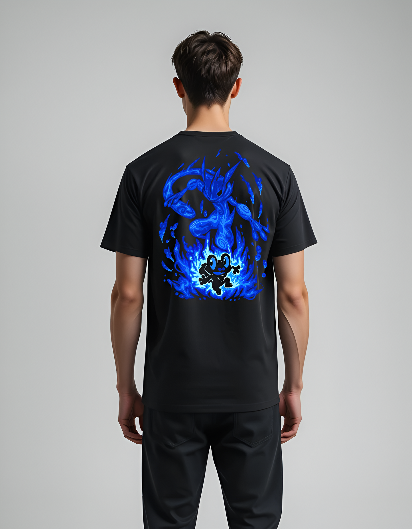 Ash Greninja Oversized Black T-Shirt