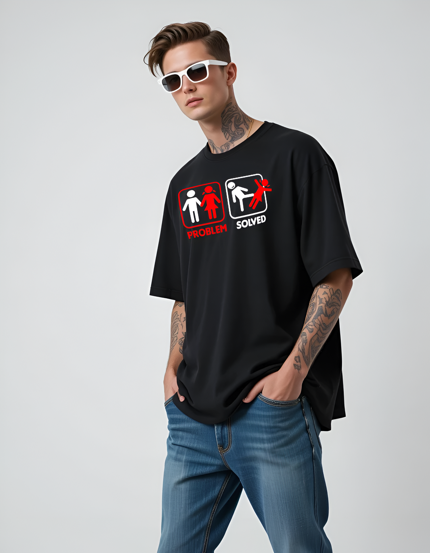 Alpha Move – Black Oversized T-Shirt