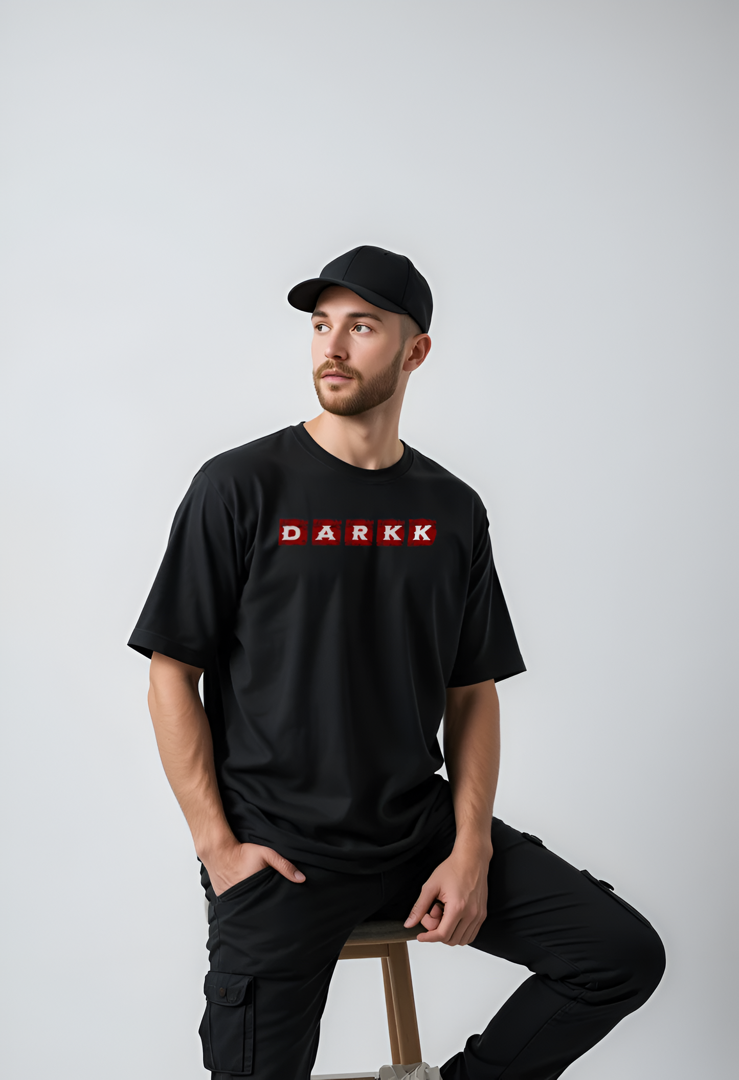 Kiza Samurai Black Oversized T-Shirt