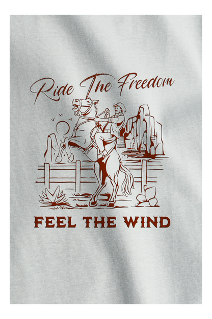 Ride The Freedom -Graphic Printed Oversized T-shirt