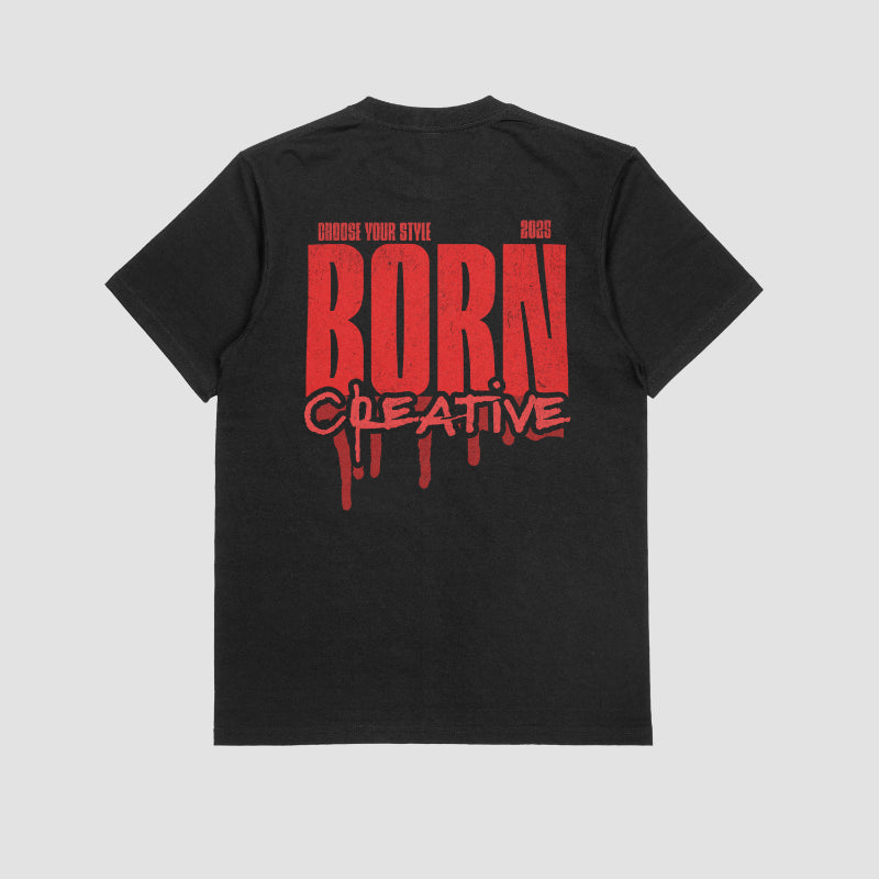 Born Creative Oversized Black T-Shirt – Bold Streetwear for Creatives