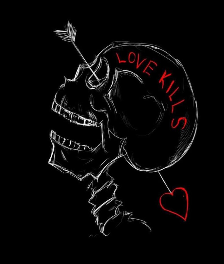 LOVE KILLS -  Men's Black Oversized T-Shirt