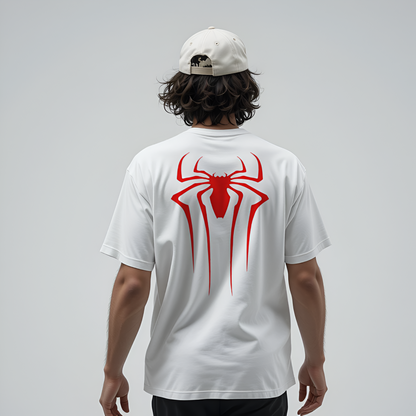 Spider-Man White Oversized T-Shirt | Bold & Stylish Streetwear
