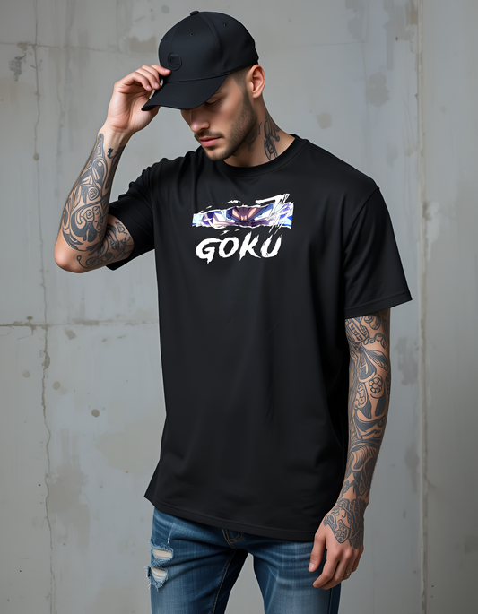 GOKU Oversized Black T-Shirt – Unleash the Saiyan Style