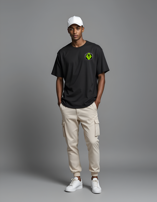 BEN-10 Chromastone Oversized Black T-Shirt
