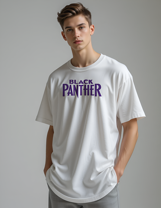 Black Panther Oversized White T-Shirt – Premium Marvel Streetwear