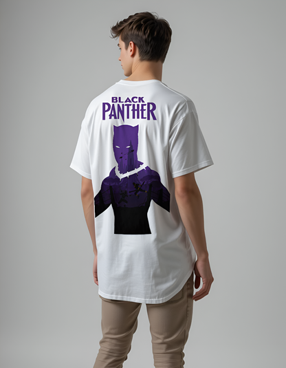Black Panther Oversized White T-Shirt – Premium Marvel Streetwear