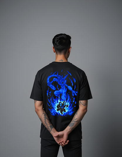 Ash Greninja Oversized Black T-Shirt
