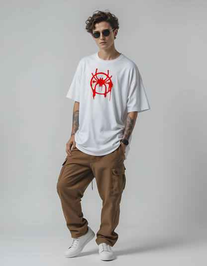 Spiderman Oversized White T-Shirt – Premium Marvel Streetwear