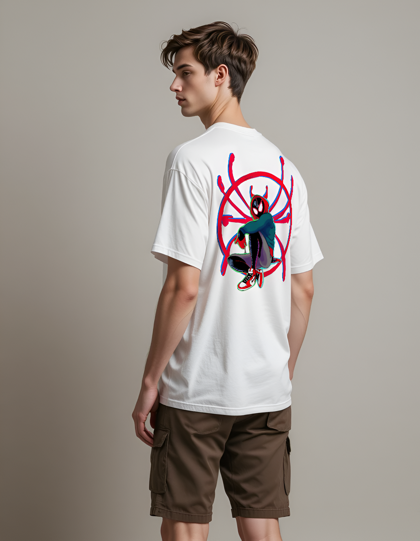 Spiderman Oversized White T-Shirt – Premium Marvel Streetwear