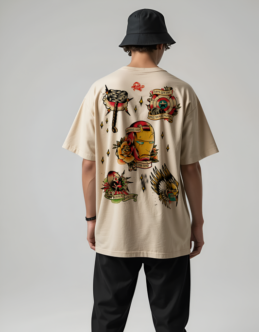 Marvel Inked Legends Oversized T-Shirt – Premium Streetwear