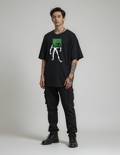 Cyber Skull Oversized Tee