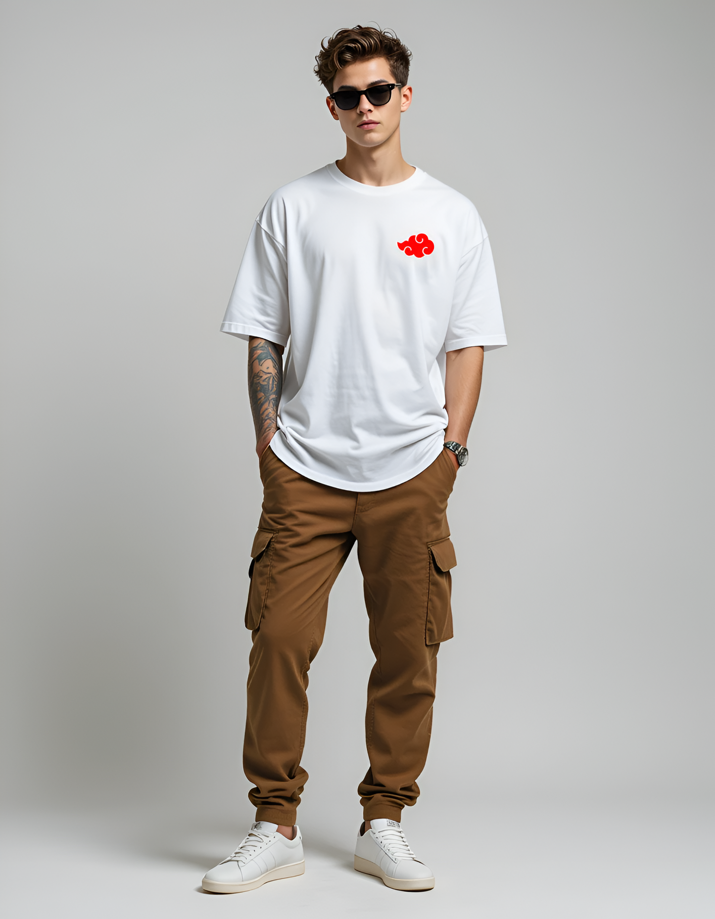 Cursed Eye – White Oversized T-Shirt
