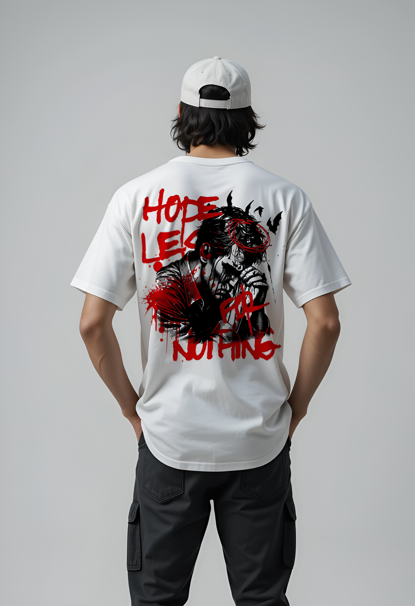 HOPELESS White Oversized T-Shirt – Trendy Streetwear Essential