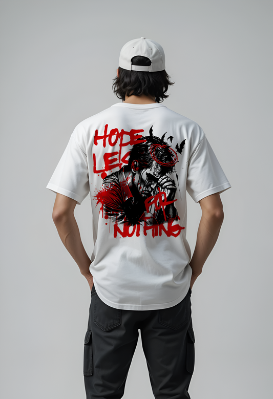 HOPELESS White Oversized T-Shirt – Trendy Streetwear Essential