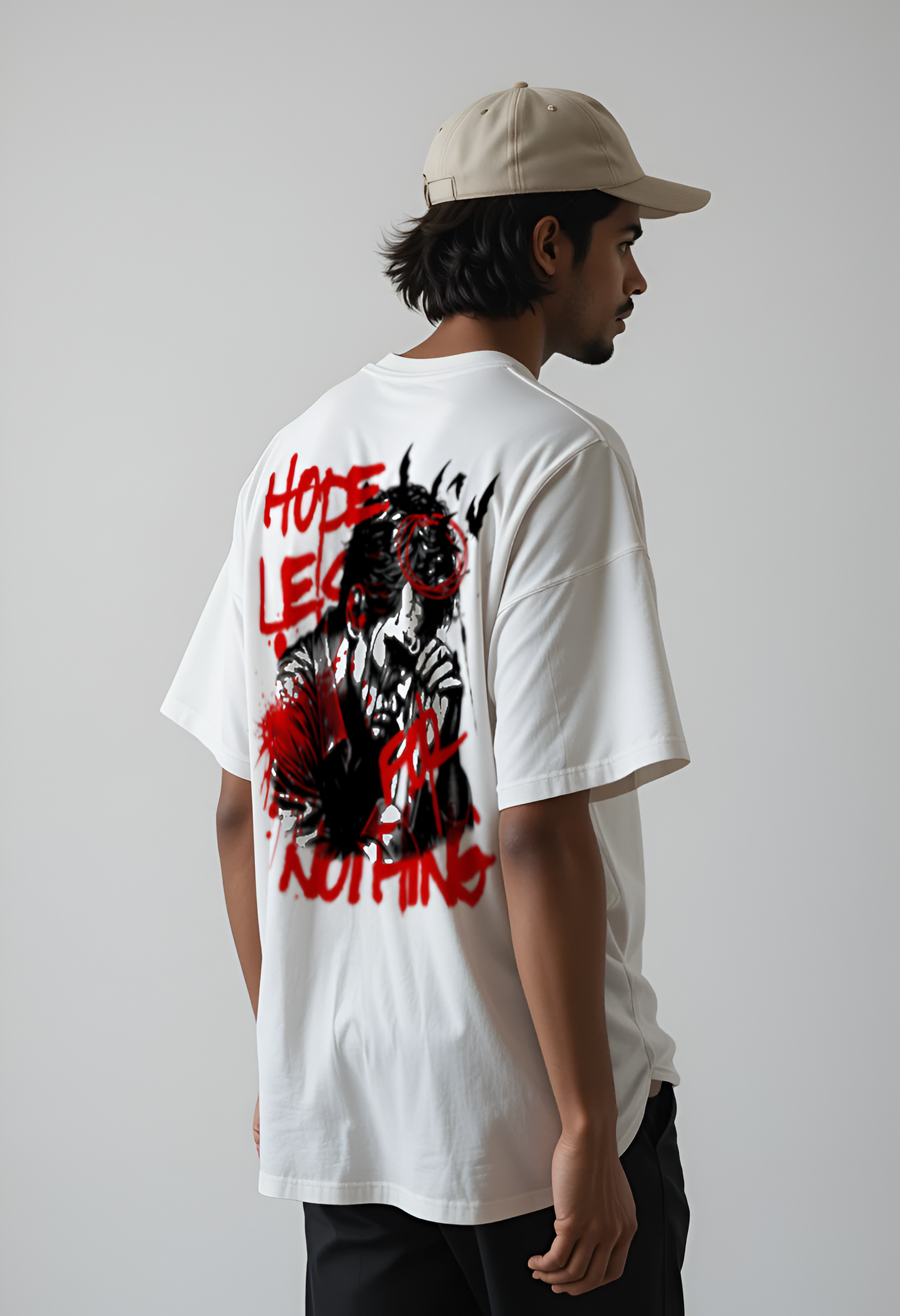 HOPELESS White Oversized T-Shirt – Trendy Streetwear Essential