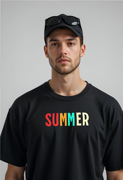 Summer Black Oversized T-Shirt