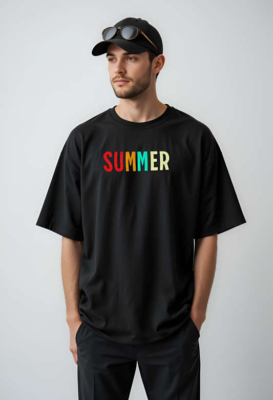 Summer Black Oversized T-Shirt